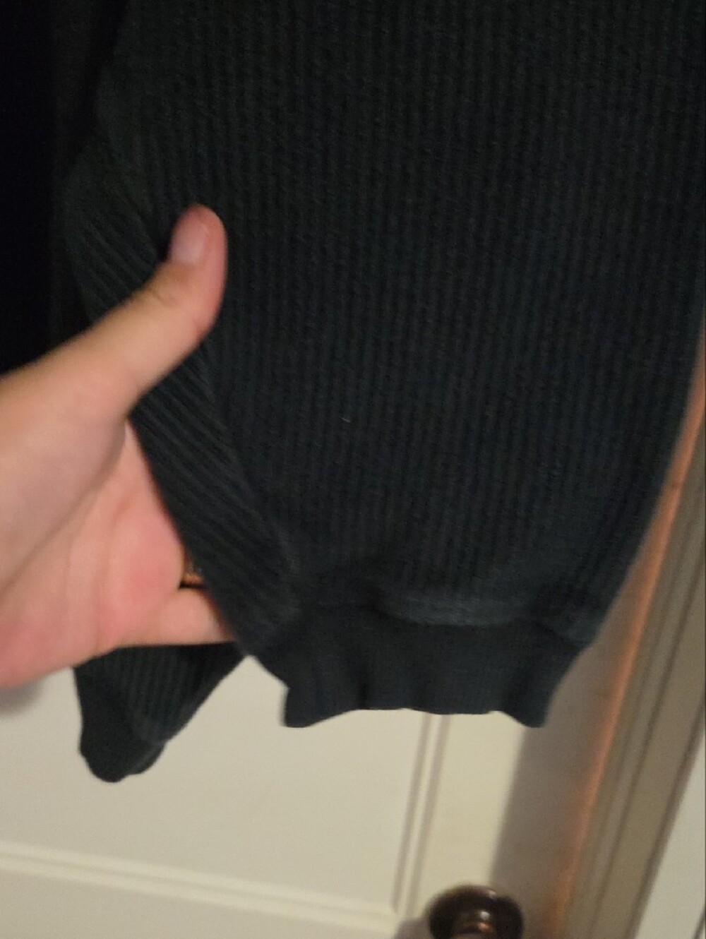 aerie Womens Black Half-Zip Ribbed Pullover - Picture 5 of 12